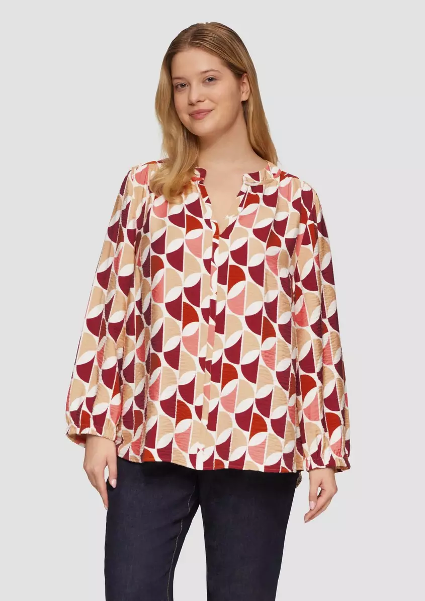 Strukturierte Bluse aus Viskosemix