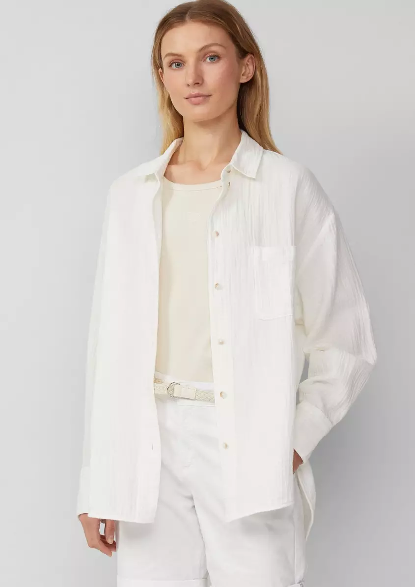 Oversized Bluse aus Musselin