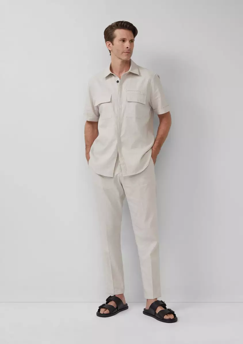 Chino aus Leinenmix im Relaxed Fit