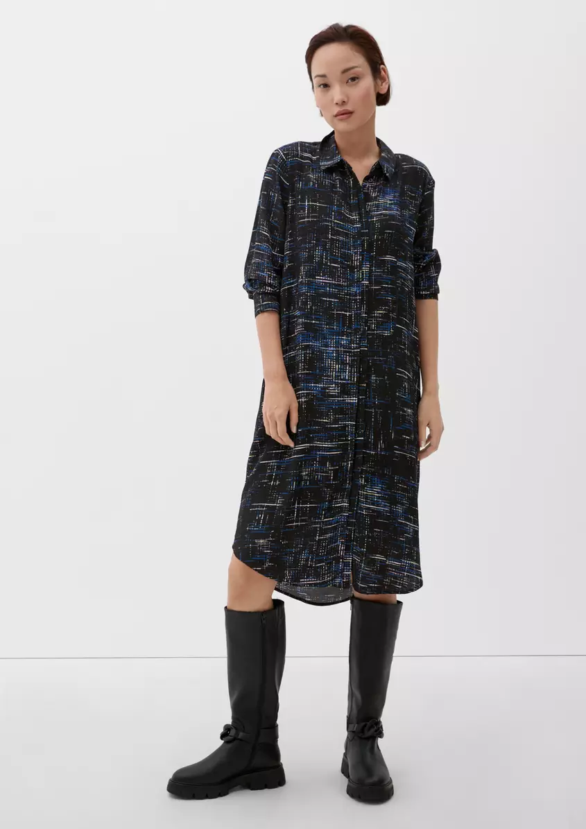 Midikleid mit Allover-Muster