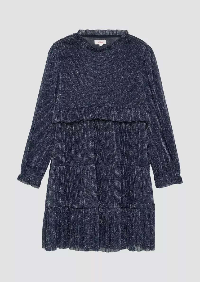 GefÃ¼ttertes Mesh-Kleid mit Glitzergarn