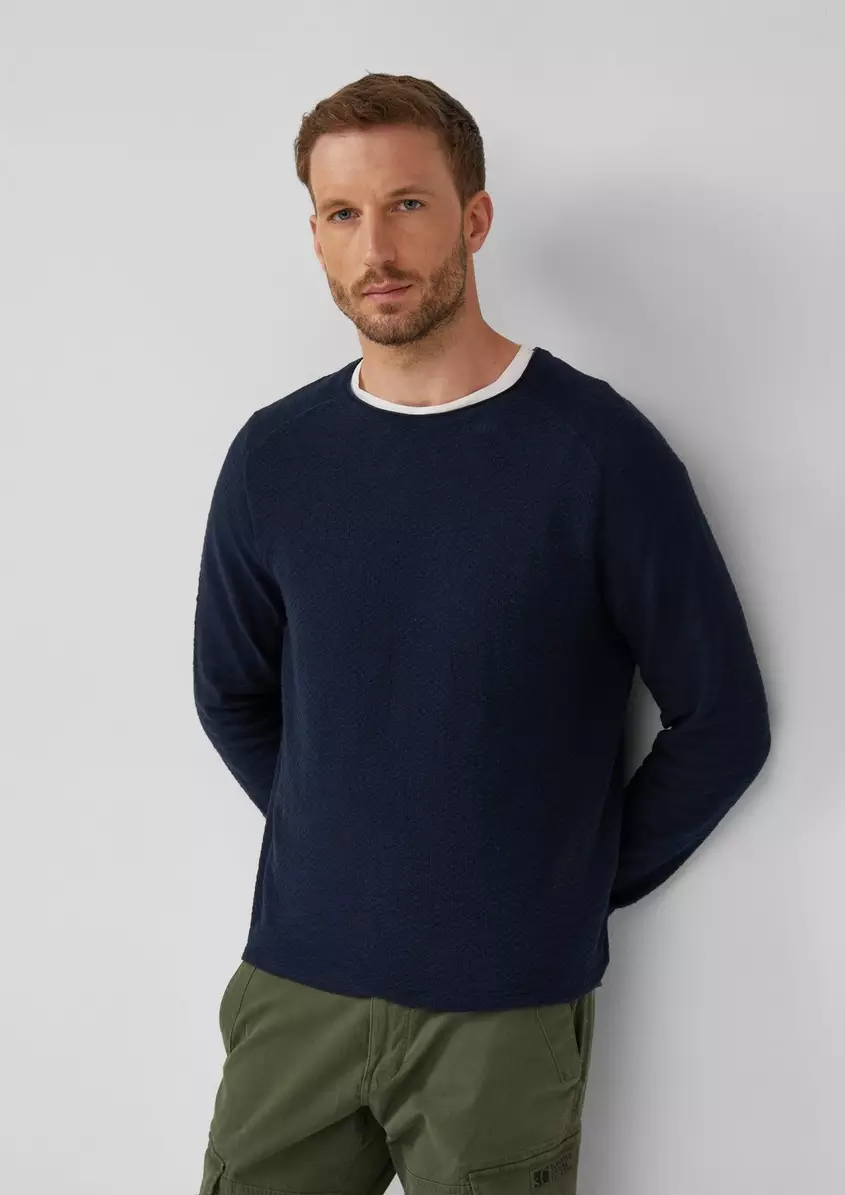 Strukturierter Pullover aus Baumwolle