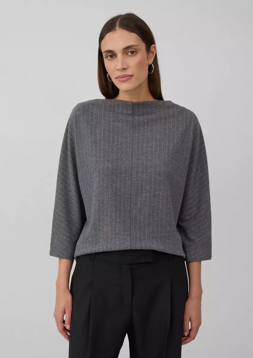 Relaxed-Fit-Shirt mit Nadelstreifen und FledermausÃ¤rmeln