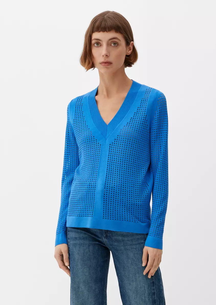 Pullover mit Lochmuster