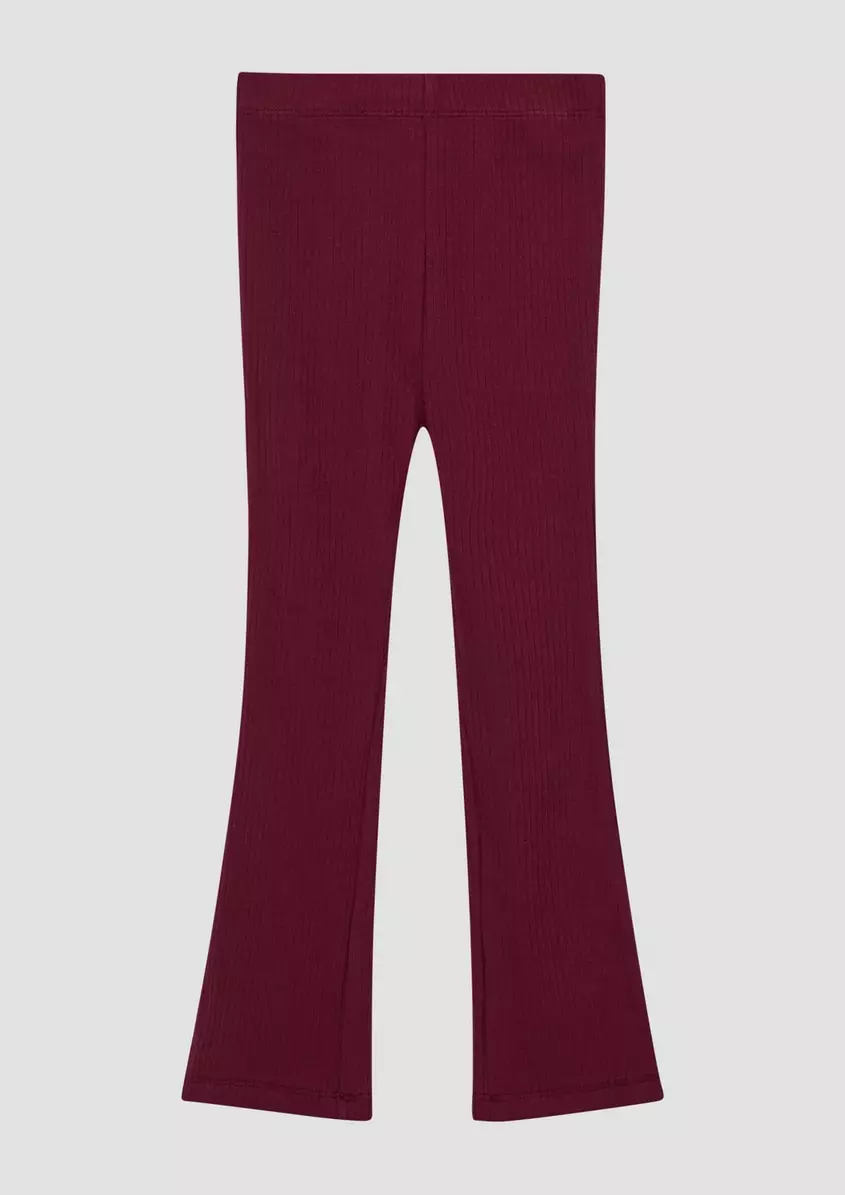 Gerippte Flared-Leggings