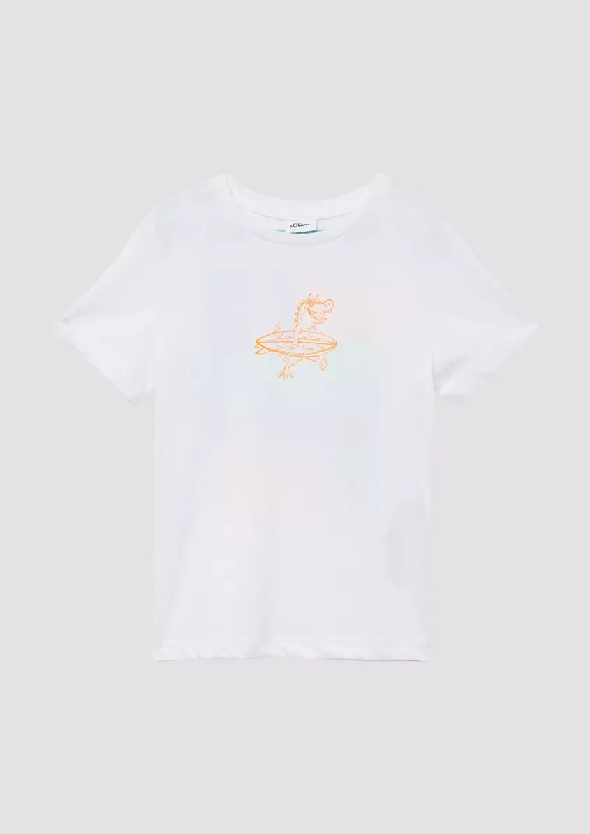 Jersey-T-Shirt mit Front- und RÃ¼ckenprint