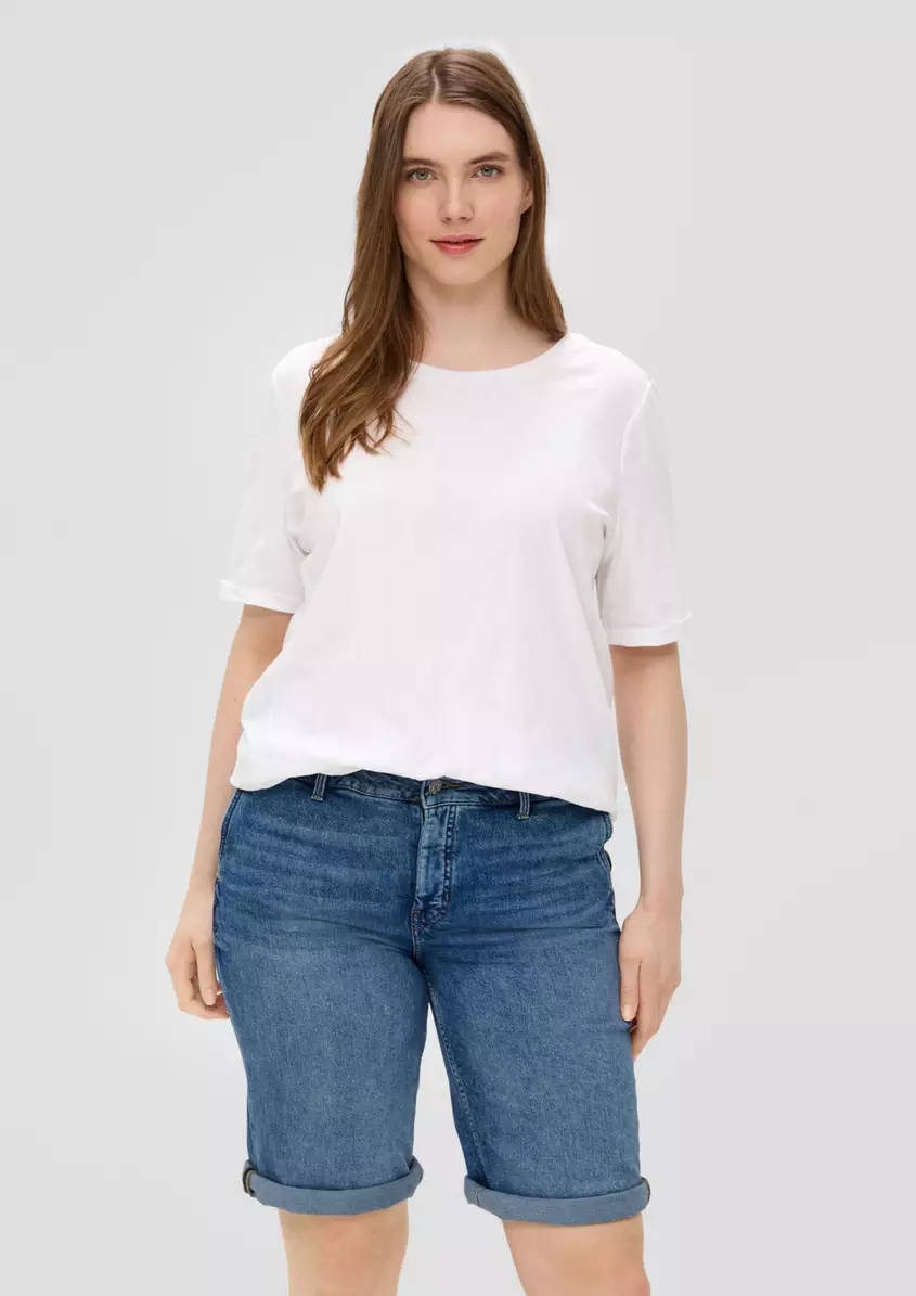 Bermuda-Jeans / Mid Rise / Slim Leg