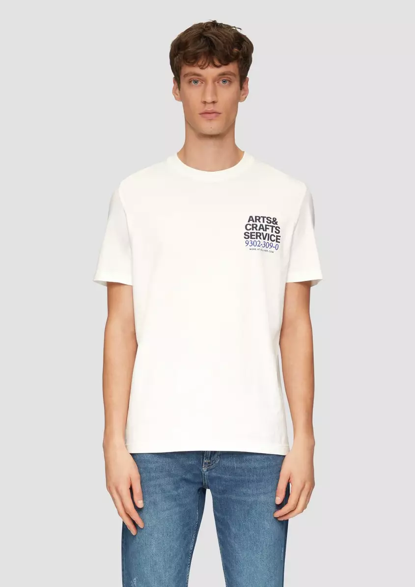 T-Shirt mit Crew Neck und Frontprint