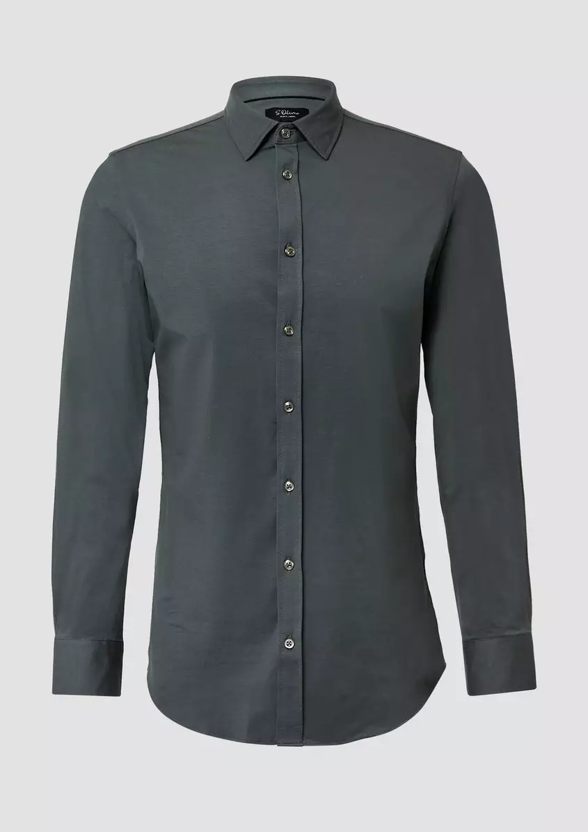 Tailored Fit: Hemd aus Premium-Jersey