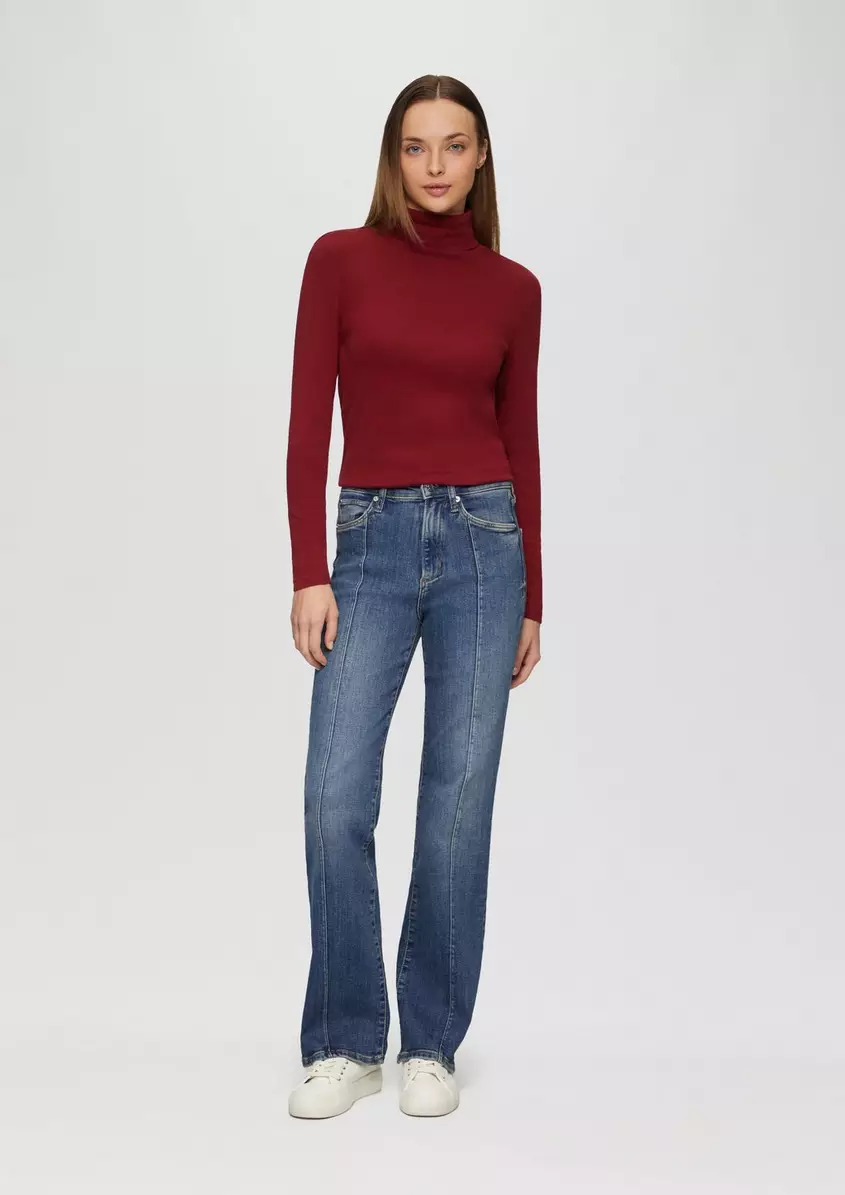 Jeans Flare / Slim Fit / Mid Rise / Flared Leg / mit Nahtdetail