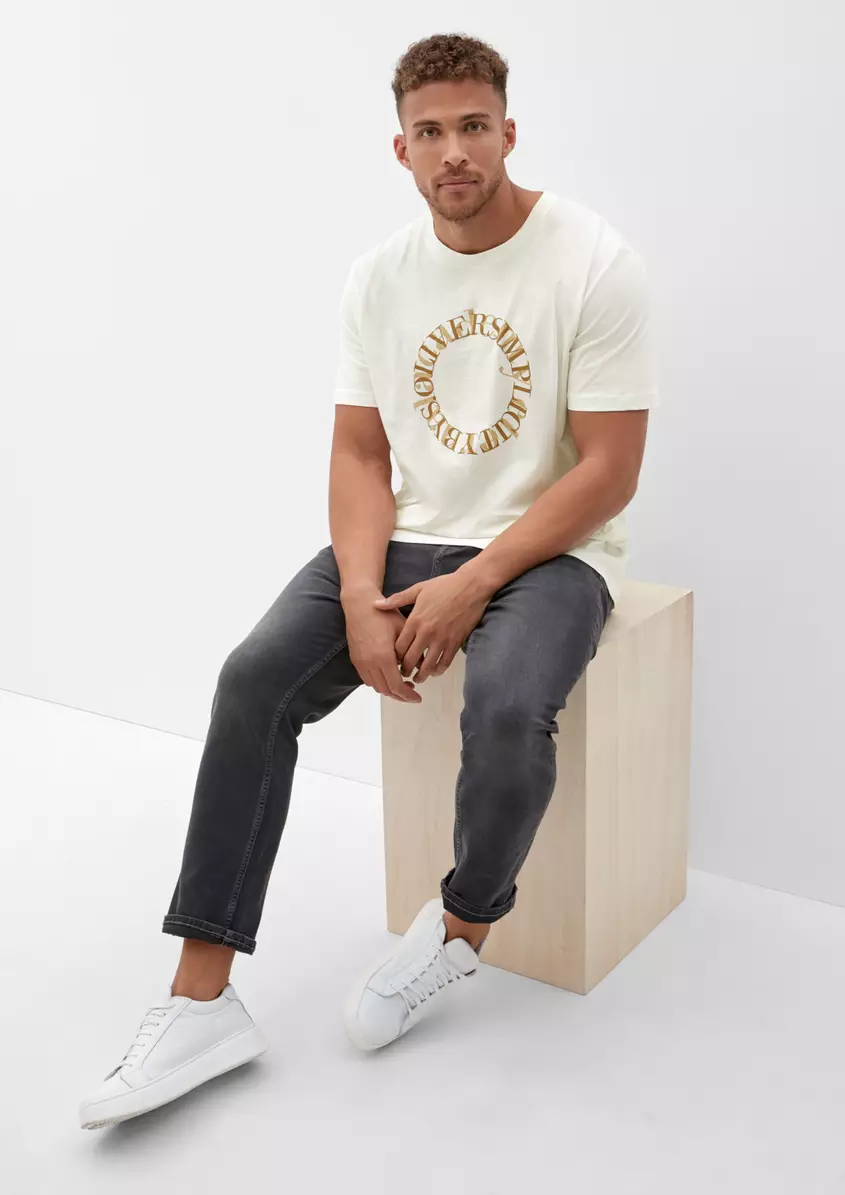 Baumwoll-T-Shirt mit Frontprint