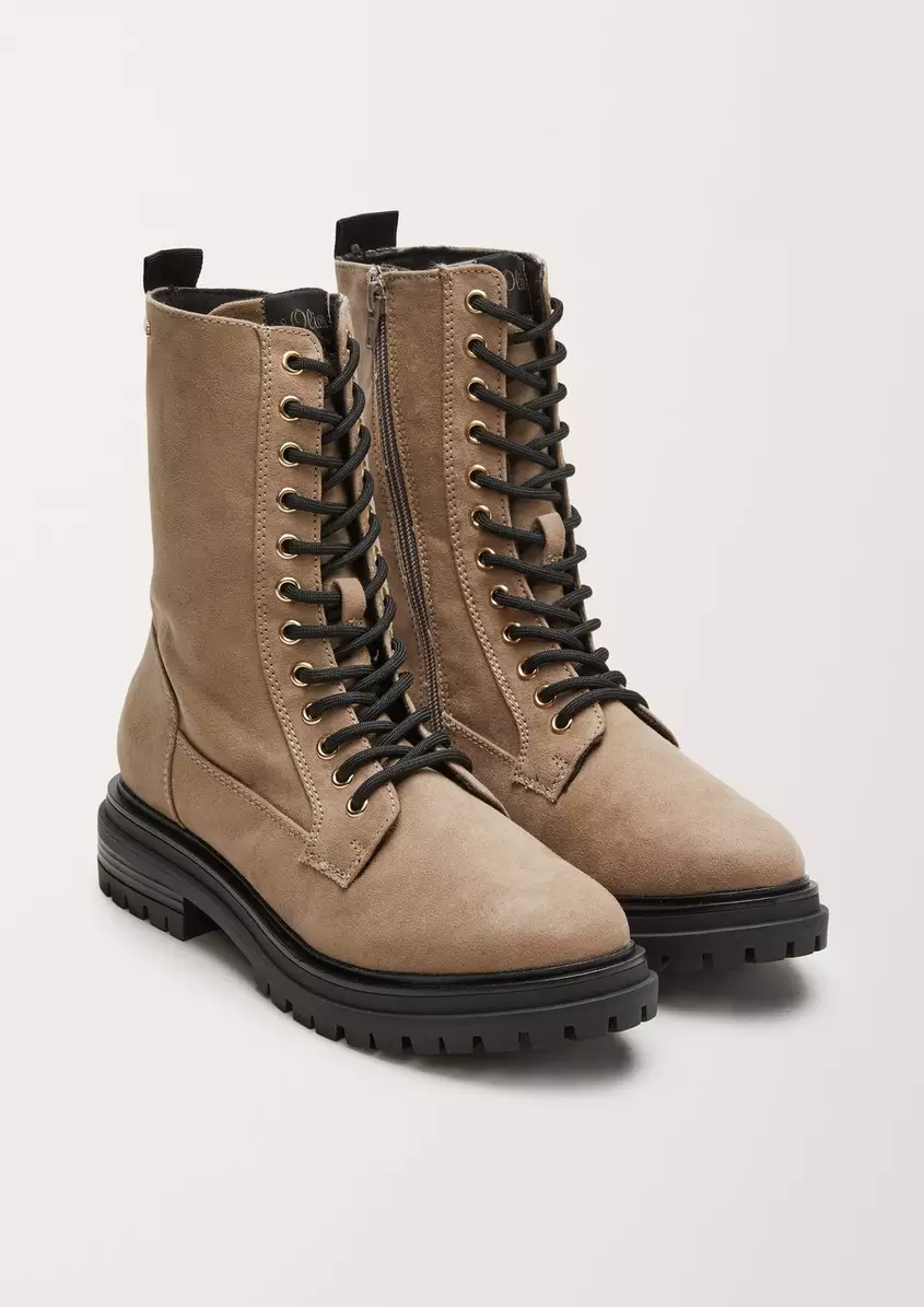 Stiefel in Veloursleder-Optik