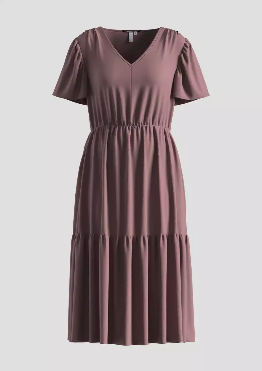 Viskosekleid mit All-over-Print