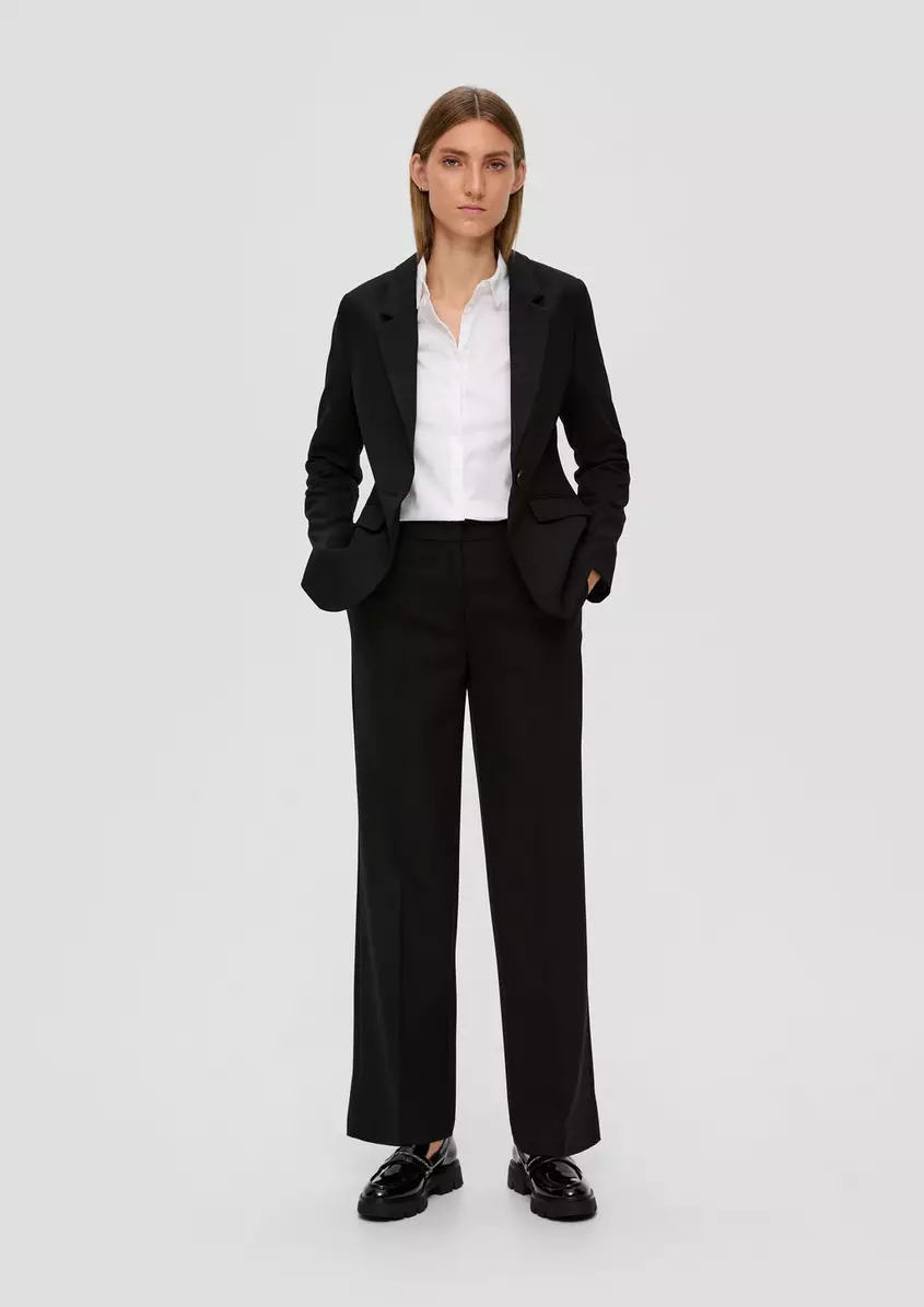 Regular: Wide Leg Hose aus Viskosemix