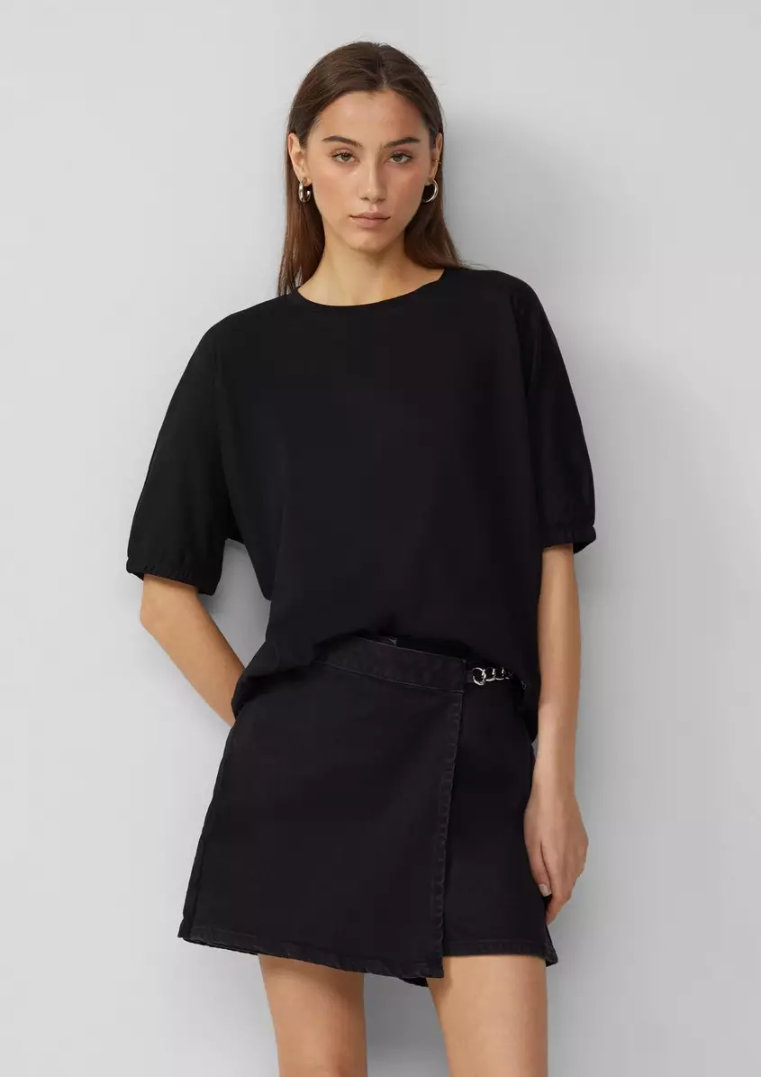 Loose Fit T-Shirt mit Gummibund an den Ãrmeln
