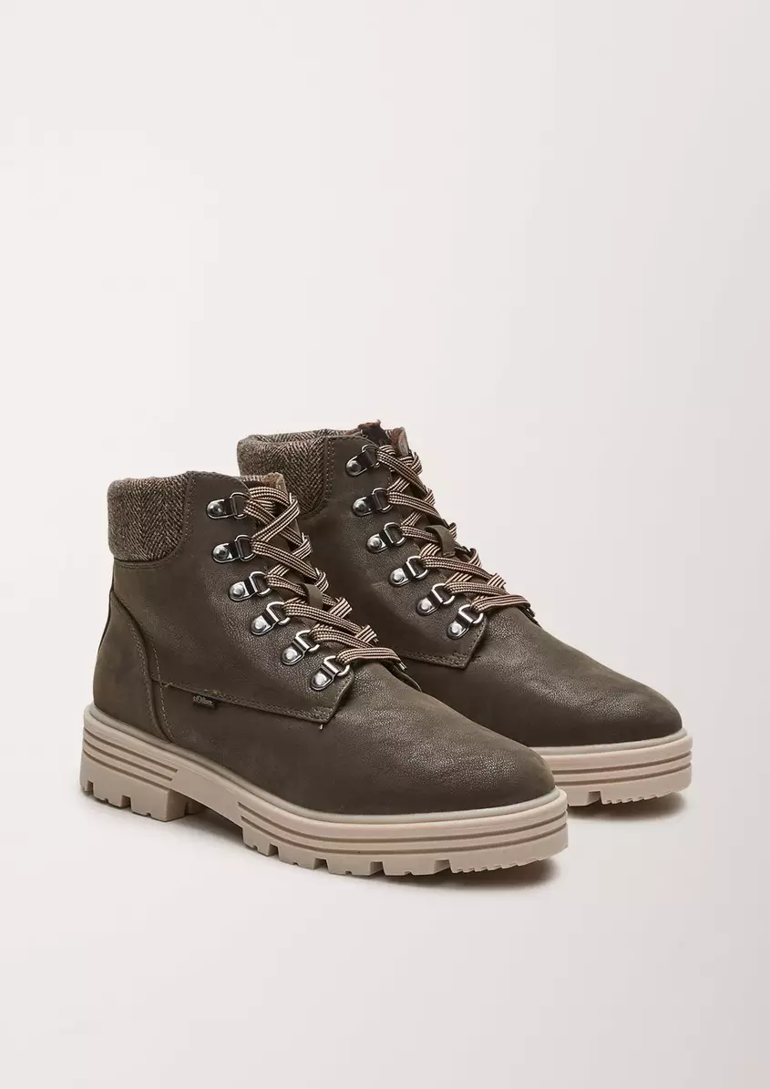 SchnÃ¼r-Boots mit TeddyplÃ¼sch-Futter