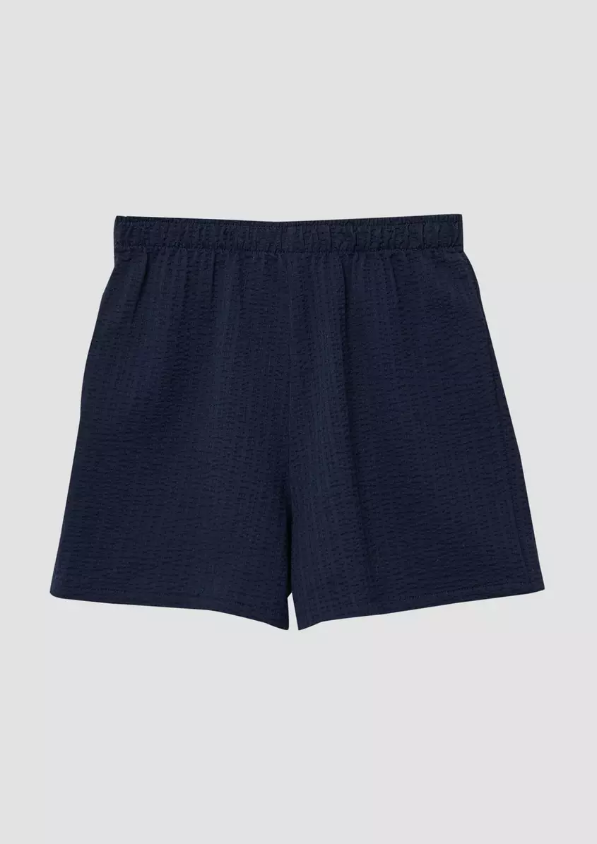 Strukturierte Shorts mit hohem Bund
