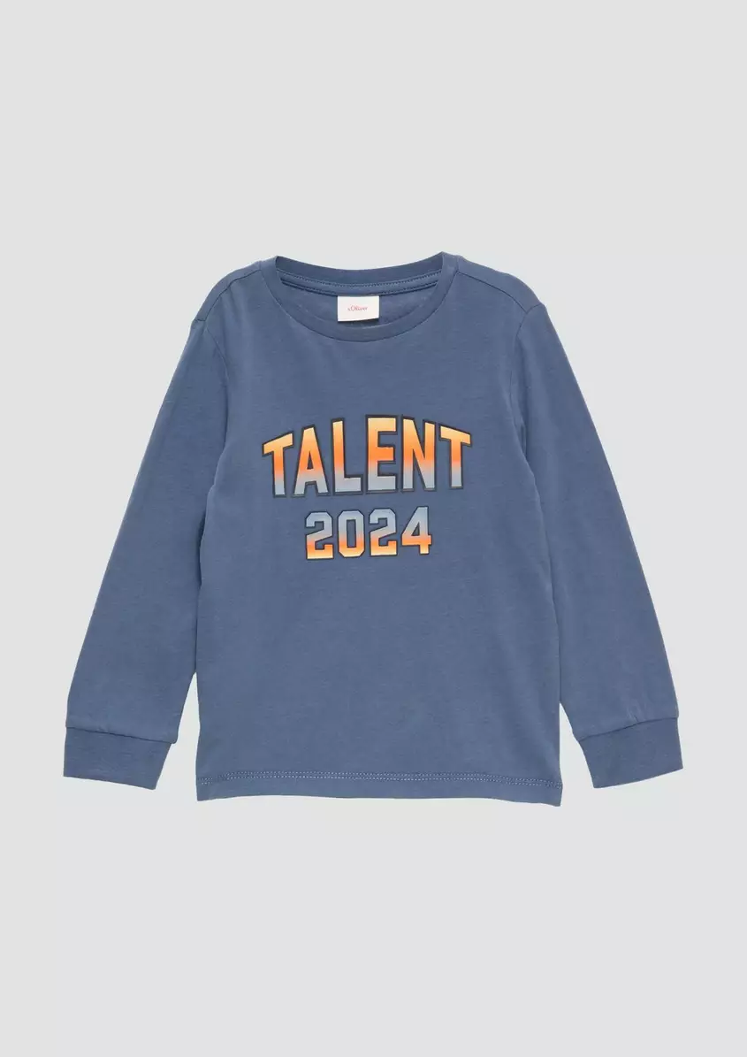 Langarmshirt mit Schrift-Print