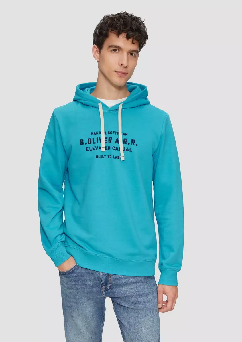 Hoodie aus Sweat-Ware mit Stickerei