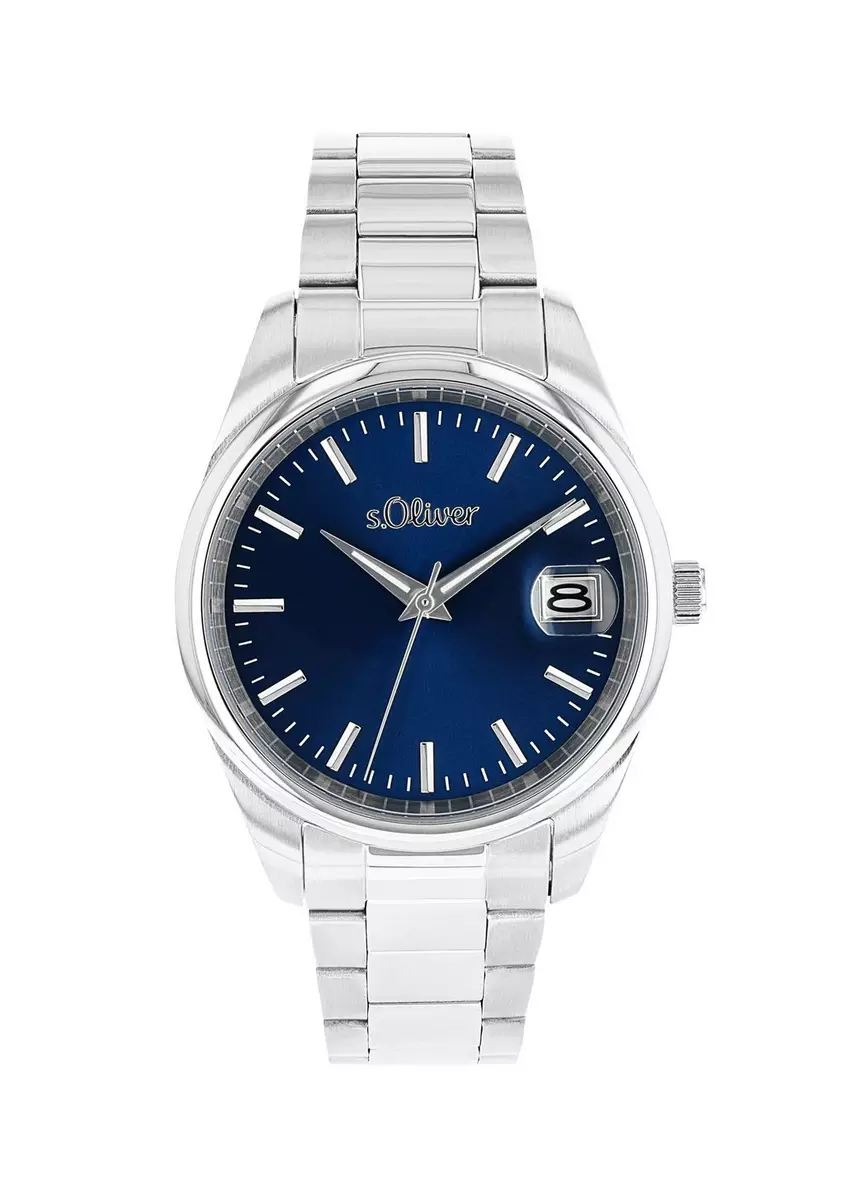 Klassische Edelstahluhr mit Gliederarmband