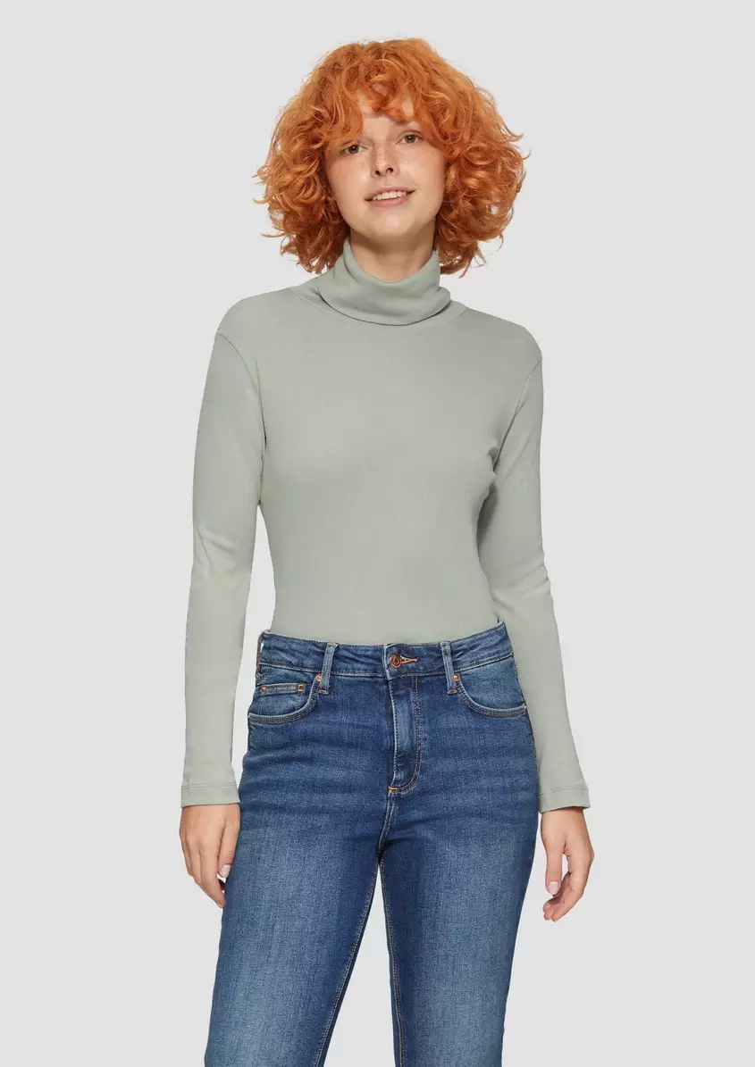 Langarmshirt mit Rollkragen