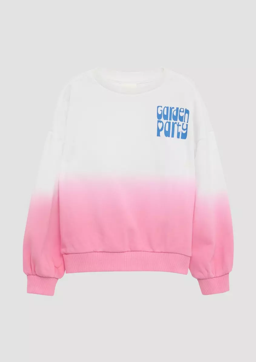 Oversized Sweatshirt mit Print und Farbverlauf