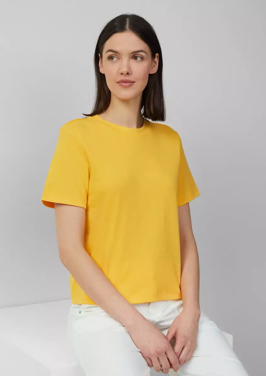 T-Shirt aus Interlockjersey mit Rundhalsausschnitt