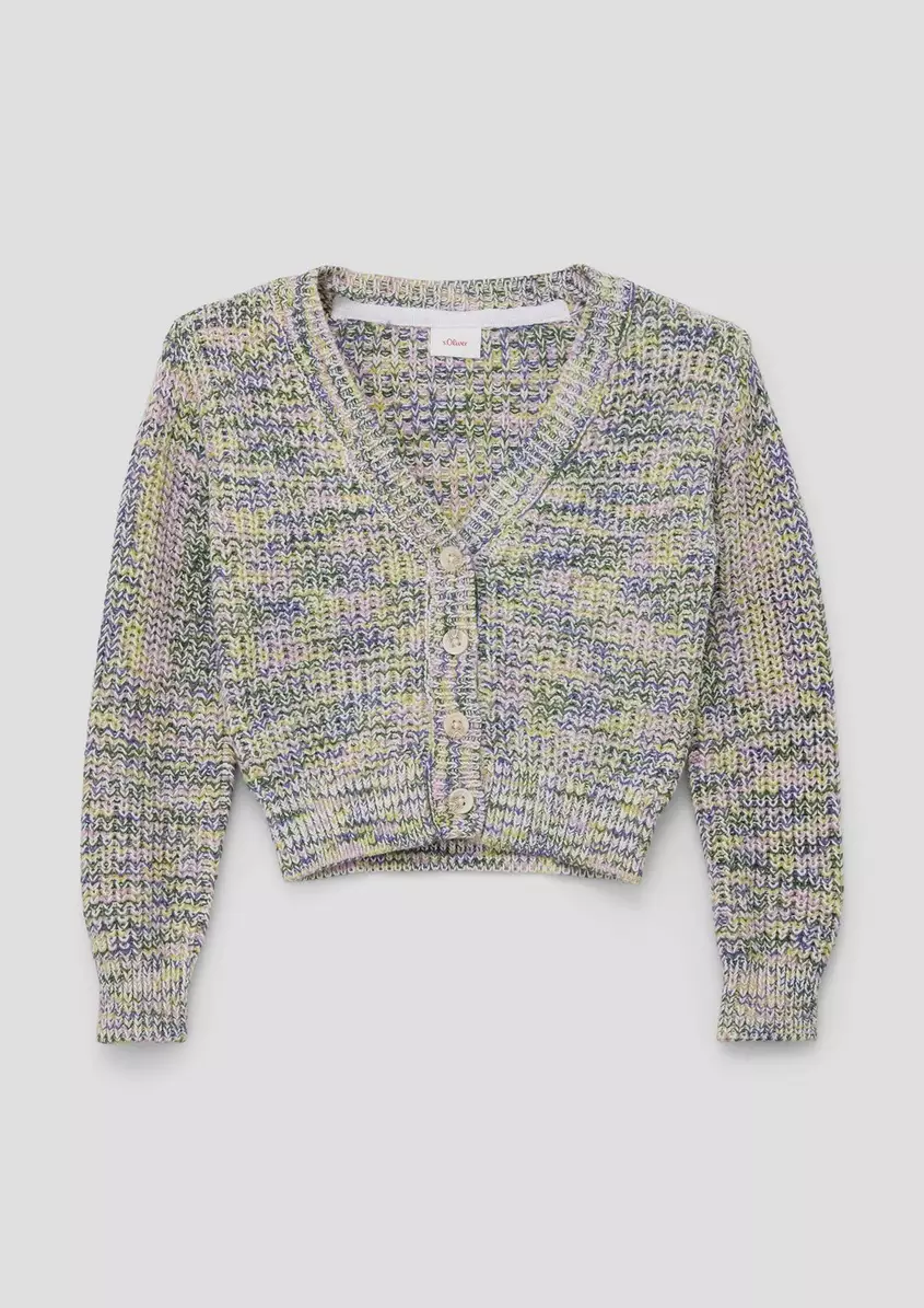 Strickjacke mit V-Ausschnitt