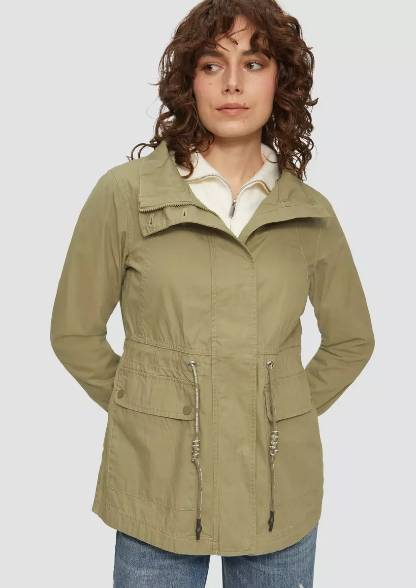 Baumwolljacke mit Tunnelzug in der Taille