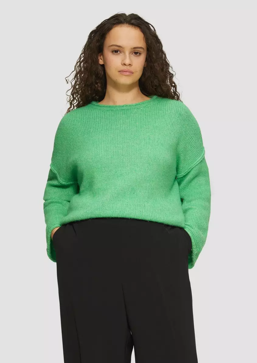 Strickpullover mit weiten Ãrmeln im Relaxed Fit