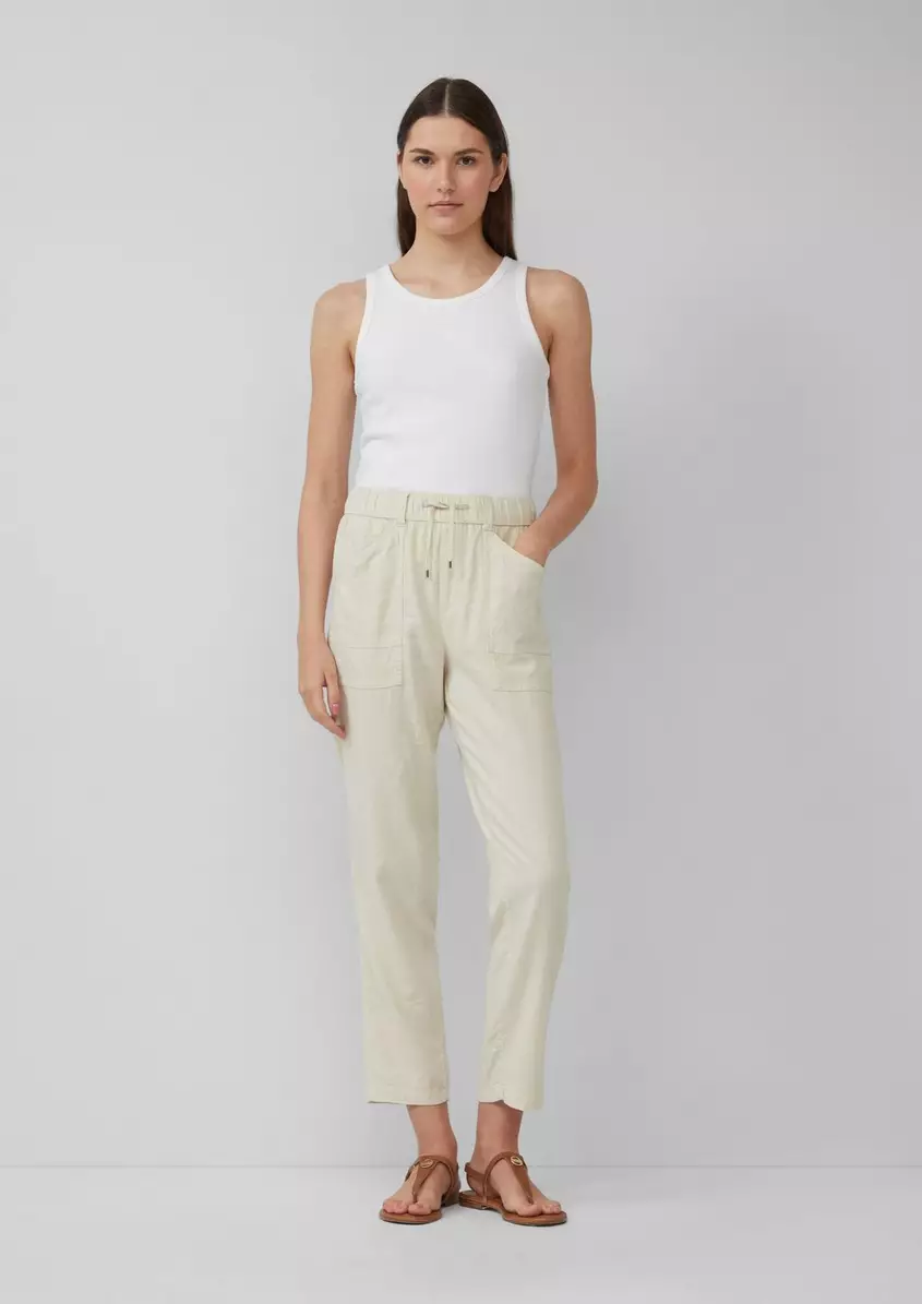 Leinenmix-Hose im Relaxed Fit mit Elastikbund