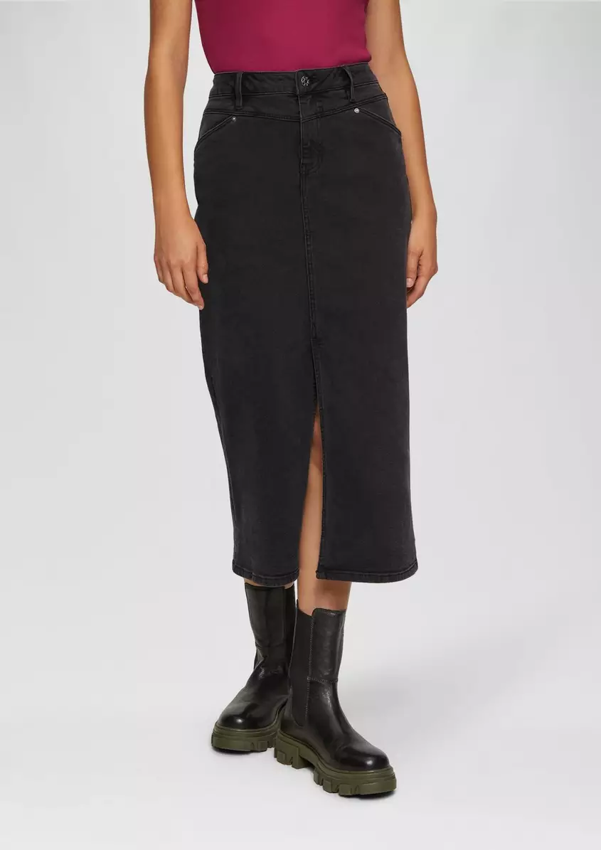 Jeansrock mit Sattelbund