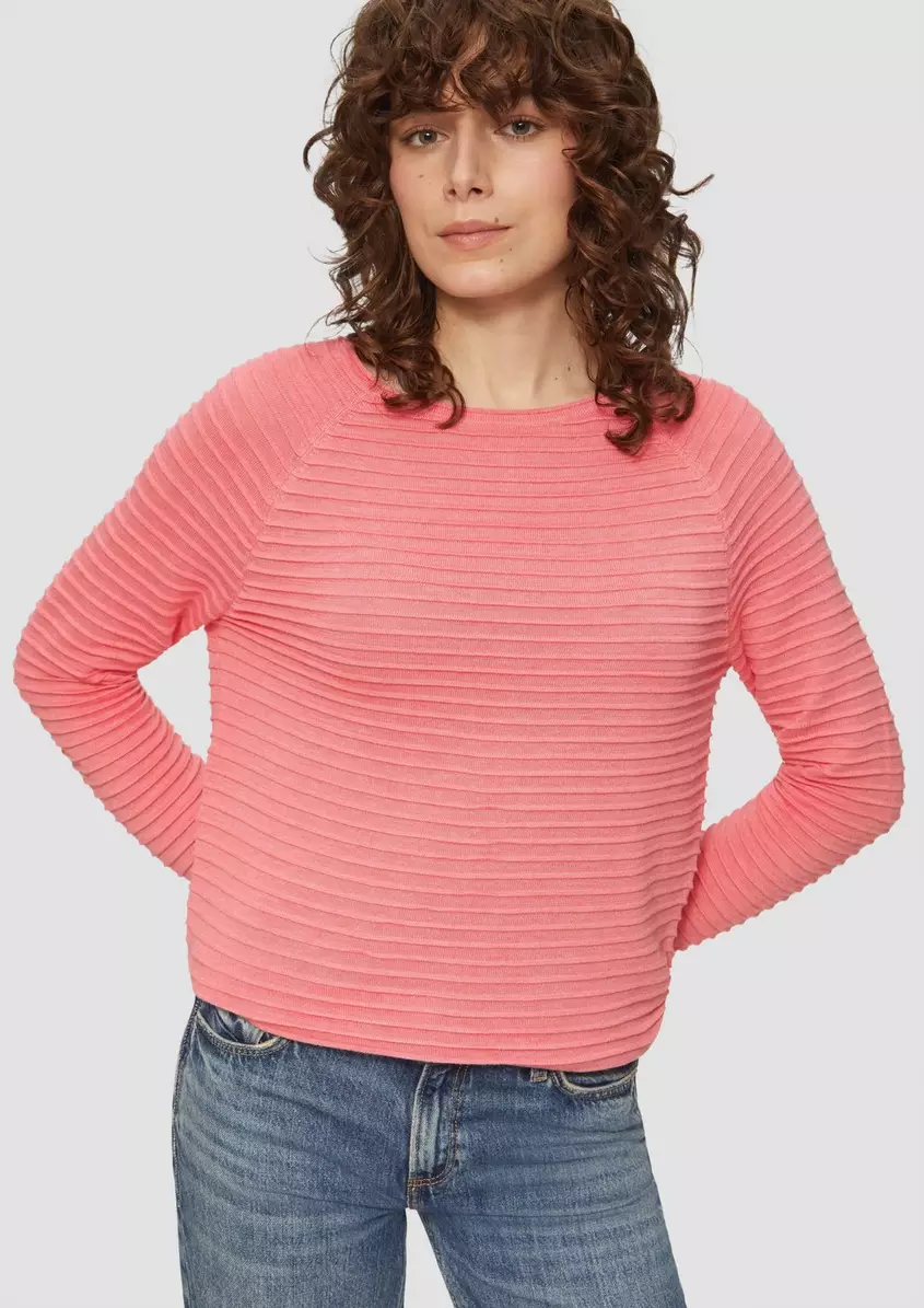 Pullover mit Strukturmuster aus Viskosemix