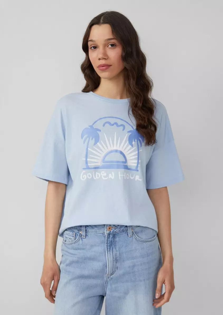 Baumwollshirt mit Frontprint