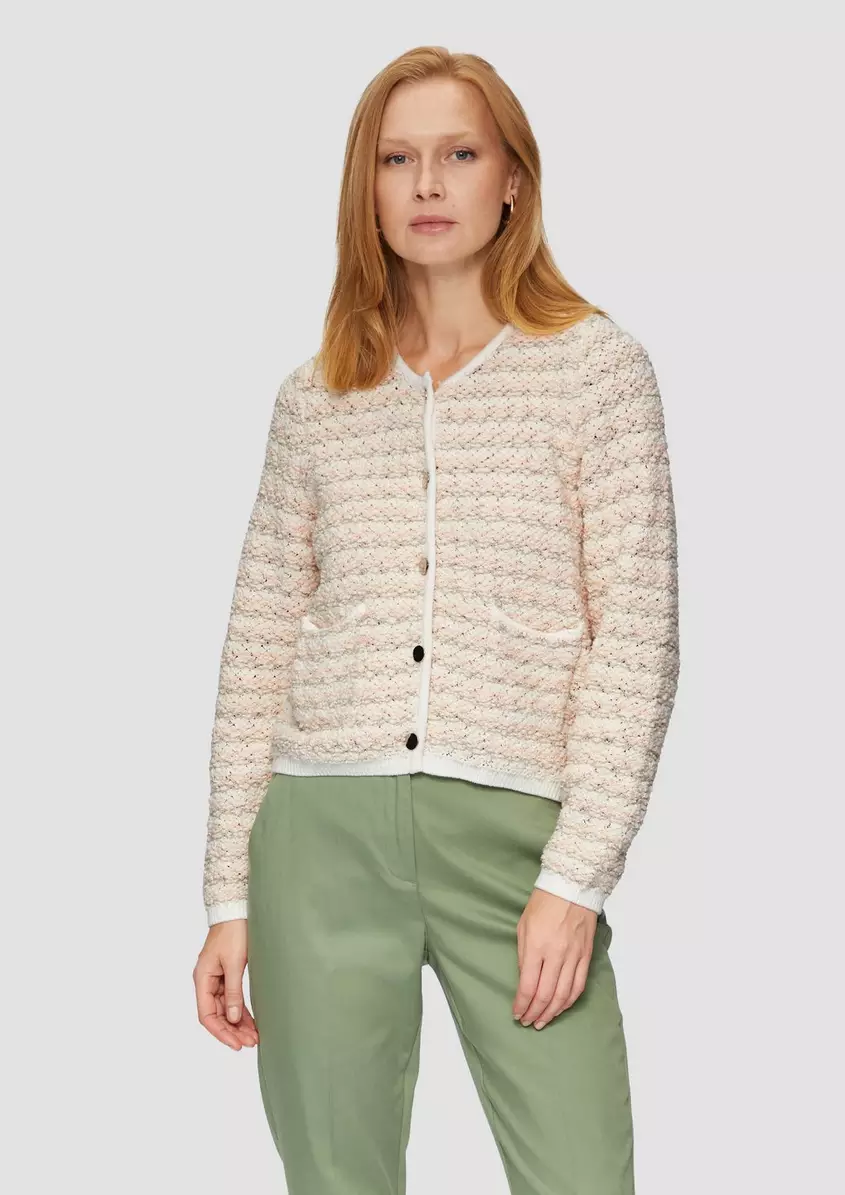 Cardigan in BouclÃ©optik