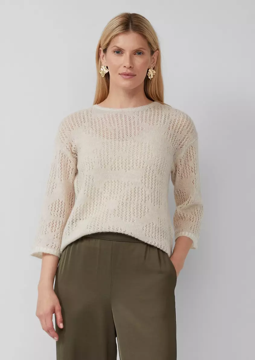 Semitransparenter Pullover aus Alpakamix