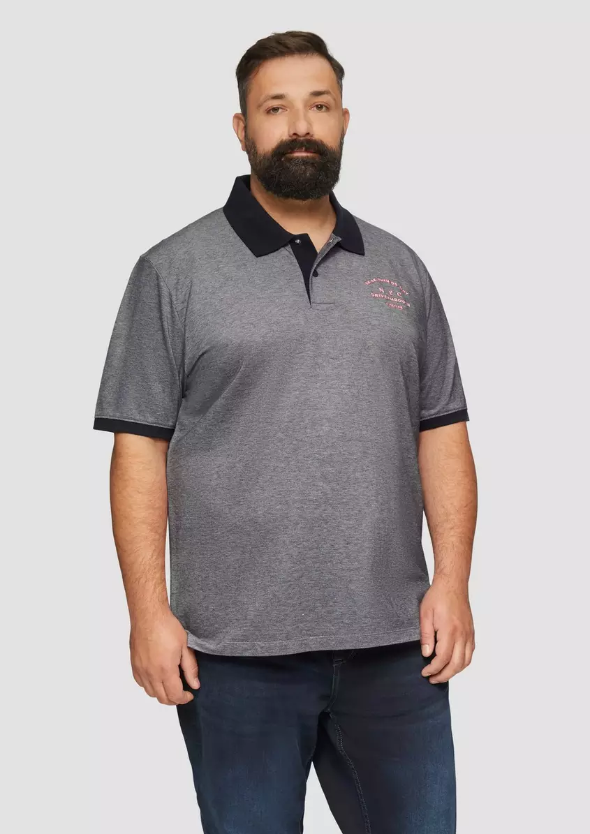 Poloshirt aus BaumwollpiquÃ© mit Kontrast-Details